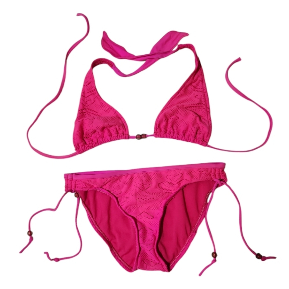 Arizona Bright Pink Eyelet Bikini
